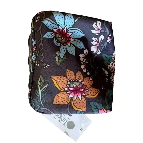 LESPORTSAC - Dark Gray Multi Nylon Cosmetic Coin Small Wallet Bag - Picture 2 of 8